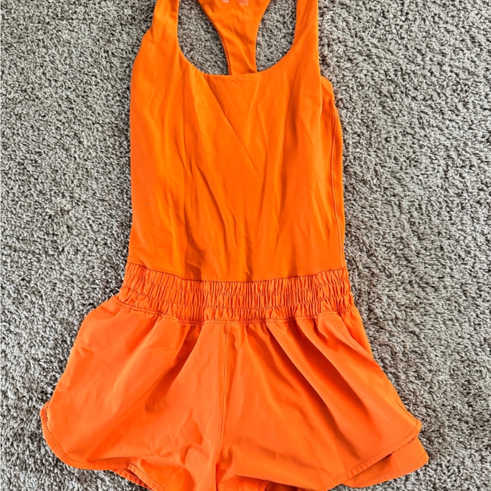 Aerie Orange Athletic Romper Size XS
